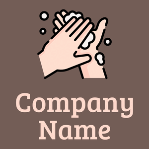 Washing hands logo on a Dorado background - Reinigung & Wartung