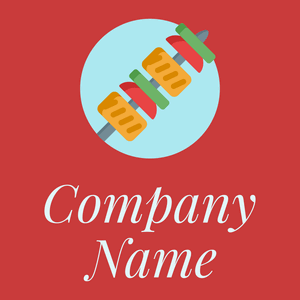 Kebab logo on a Mahogany background - Comida & Bebida