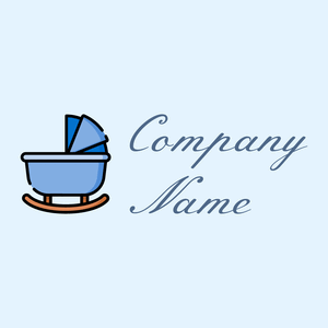 Cradle logo on a Alice Blue background - Niños & Guardería