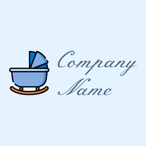 Cradle logo on a Alice Blue background - Crianças & Cuidados