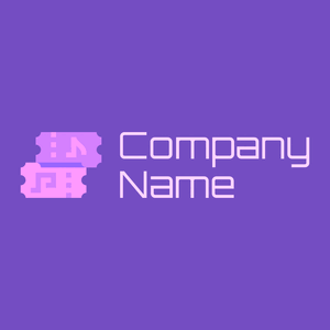 Heliotrope Ticket on a Slate Blue background - Arte & Entretenimiento