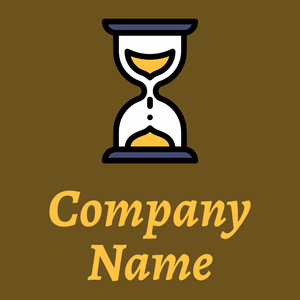 Hourglass on a Antique Brass background