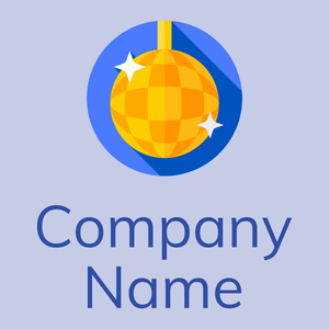 Mirror ball logo on a Periwinkle background - Entertainment & Arts