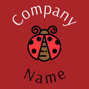 Ladybug logo on a Fire Brick background - Animais e Pets