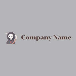 Grim reaper logo on a French Grey background - Abstract