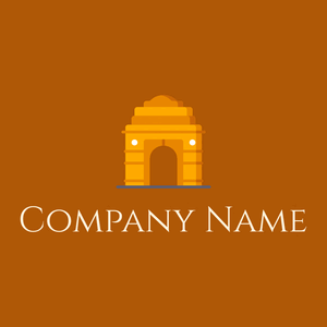 India gate logo on a Rust background - Reise & Hotel