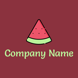 Watermelon logo on a Old Brick background - Alimentos & Bebidas