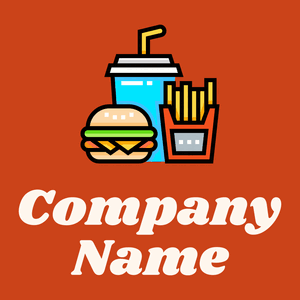 Fast food on a Harley Davidson Orange background - Nourriture & Boisson