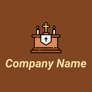 Altar logo on a Peru Tan background - Religieus