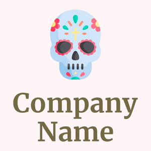 Skull logo on a Lavender Blush background - Abstracto