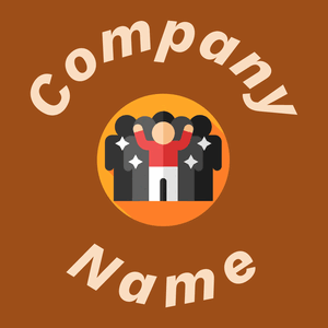 Famous logo on a Golden Brown background - Abstrato