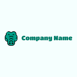 Crocodile logo on a Azure background - Animales & Animales de compañía