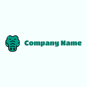 Crocodile logo on a Azure background - Tiere & Haustiere