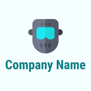 Welder Hat logo on a Azure background - Construcción & Herramientas
