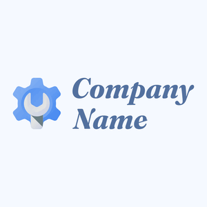 Settings logo on a Alice Blue background - Costruzioni & Strumenti