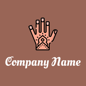 Henna logo on a Au Chico background - Religieus