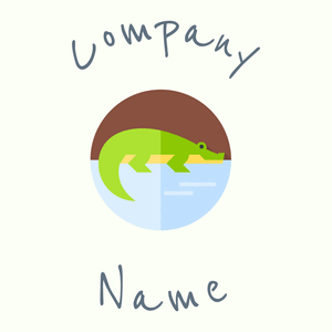 Crocodile logo on a Ivory background - Animaux & Animaux de compagnie