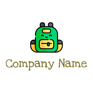 Green Bagpack on a White background - Viagens & Hotel