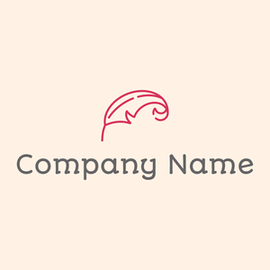 Feather pen logo on a Seashell background - Abstrakt