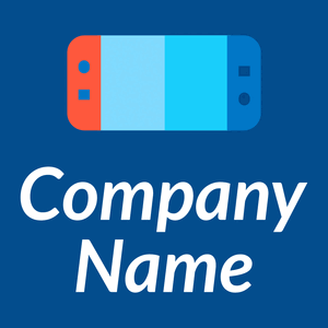 Nintendo logo on a Dark Cerulean background - Abstrait