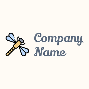 Dragonfly logo on a Floral White background - Animali & Cuccioli