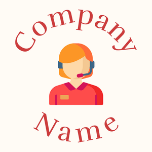 Customer service logo on a Floral White background - Entreprise & Consultant