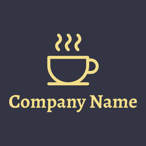 Coffee logo on a Black Rock background - Alimentos & Bebidas