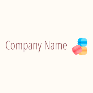 Macarons logo on a Floral White background - Alimentos & Bebidas