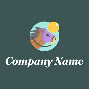 Horse racing logo on a Oracle background - Animais e Pets