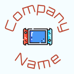 Nintendo switch logo on a Azure background - Abstrait