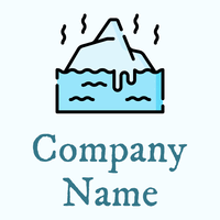 Melting logo on a Azure background - Abstrato
