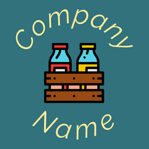 Juice logo on a Atoll background - Comida & Bebida