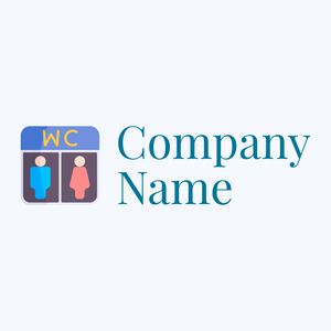 Toilet logo on a Alice Blue background - Construcción & Herramientas