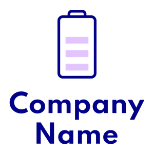 Dark Blue Battery level on a White background - Industriel