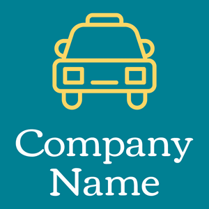 Taxi logo on a Dark Cyan background - Automobiles & Vehículos