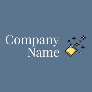 Glitter logo on a Waikawa Grey background - Abstrato