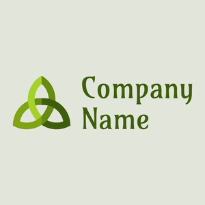 Celtic knot logo on a green background - Religión