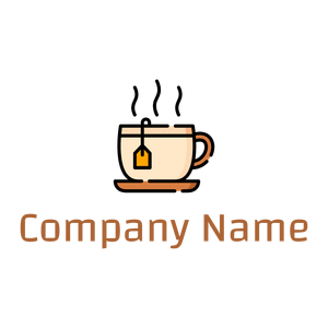 Tea cup logo on a White background - Essen & Trinken