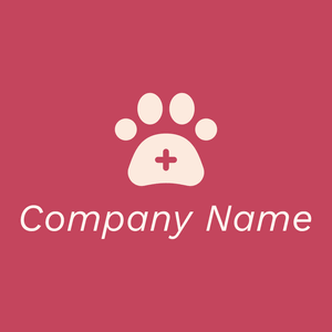 Paw logo on a Mandy background - Animais e Pets