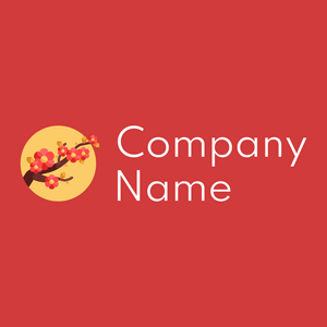 Sakura logo on a Persian Red background - Bloemist