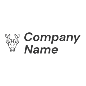Caribou face logo on a White background - Animales & Animales de compañía