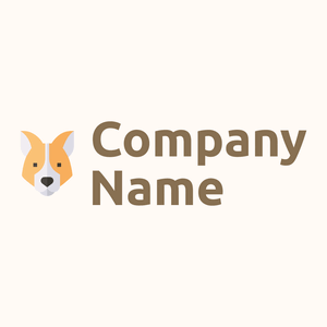 Corgi head logo on a Seashell background - Animales & Animales de compañía