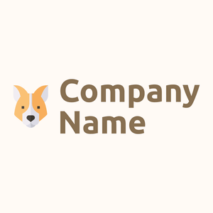 Corgi head logo on a Seashell background - Tiere & Haustiere