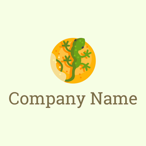 Lizard logo on a Light Yellow background - Animales & Animales de compañía