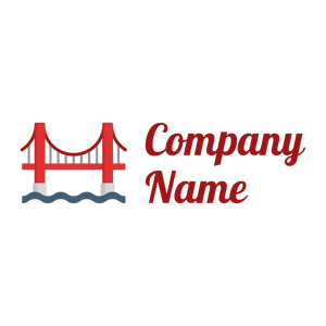 Golden gate bridge on a White background - Abstracto