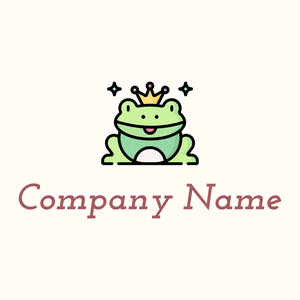 Frog prince logo on a Floral White background - Animals & Pets