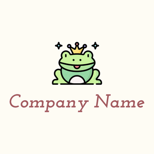 Frog prince logo on a Floral White background - Dieren/huisdieren