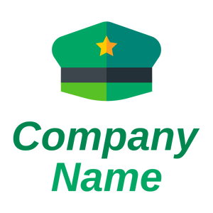 Military hat logo on a White background - Abstrato