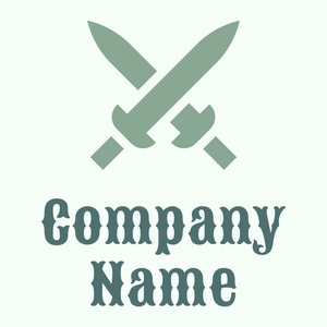 Sword logo on a Mint Cream background - Entertainment & Arts