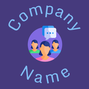 Chat group logo on a Jacksons Purple background - Kommunikation